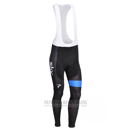 2013 Fahrradbekleidung Sky Champion Regno Unito Wei und Nosso Trikot Langarm und Tragerhose